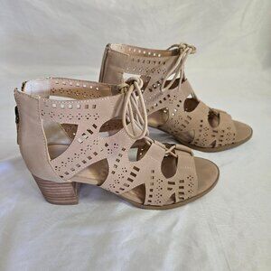 Treasure & Bond Brown Leather Lace Up Heel/Boot (4M)